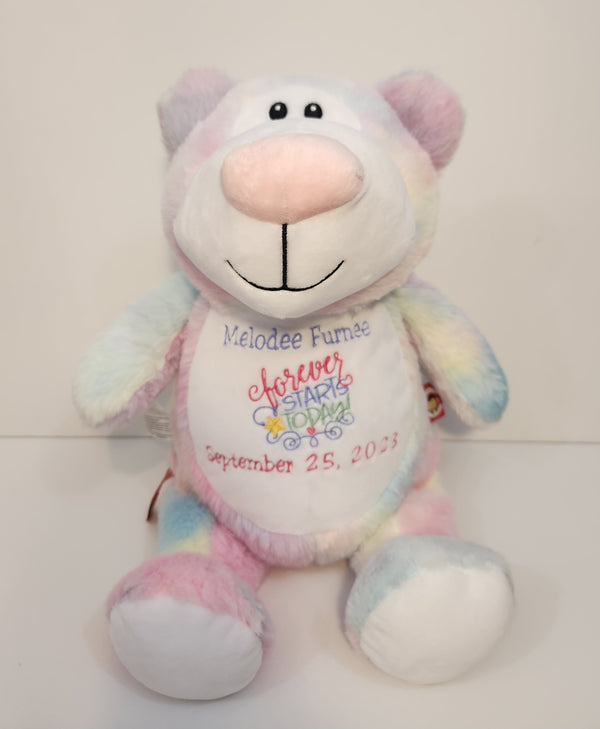 Personalized Stuffed Animal for Adoption, Sibling, Wedding, Baby Shower, Birthday, Graduation