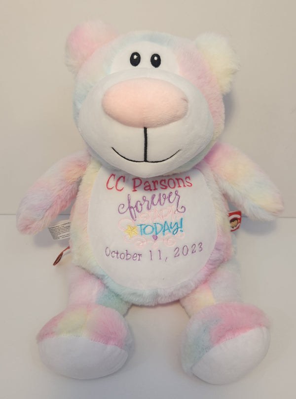 Personalized Stuffed Animal for Adoption, Sibling, Wedding, Baby Shower, Birthday, Graduation