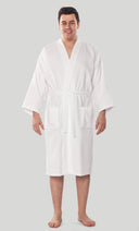 Waffle Kimono Serenity Long Robe Square Pattern