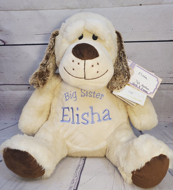 Personalized Stuffed Animal for Adoption, Sibling, Wedding, Baby Shower, Birthday, Graduation