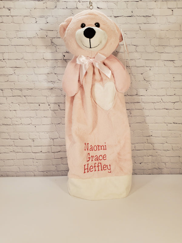 Pink Bear Security Blanket