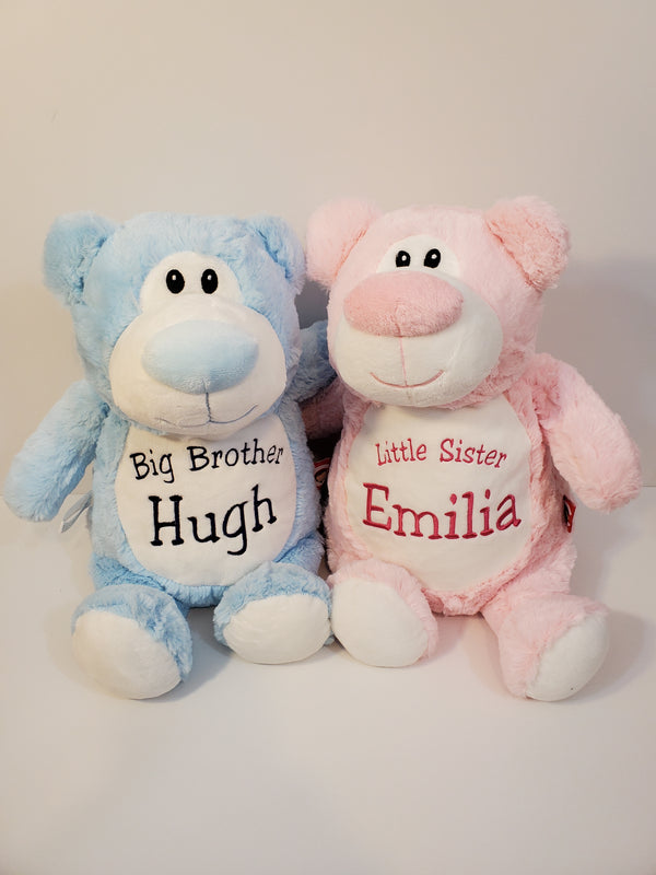 Personalized Stuffed Animal for Adoption, Sibling, Wedding, Baby Shower, Birthday, Graduation