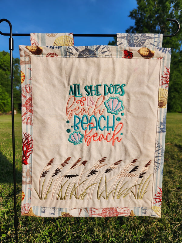 Handmade Garden Flag | Beach Theme Flag