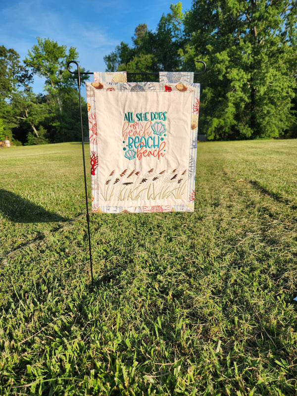 Handmade Garden Flag | Beach Theme Flag