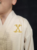 Kids Waffle Kimono Robe Square Pattern