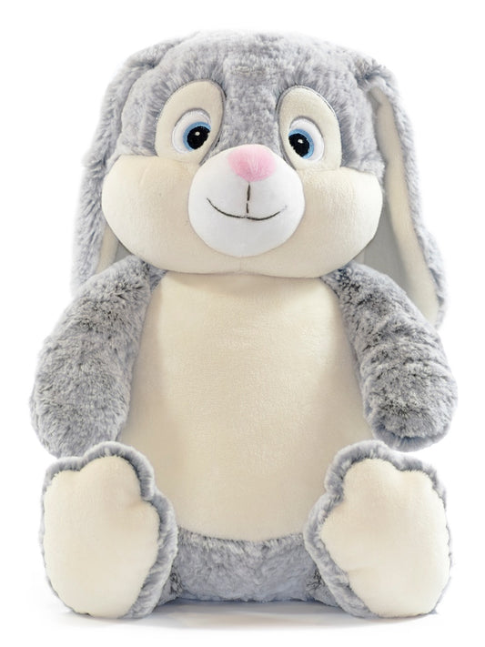 16" Personalized Gray Rabbit Stuffed Animal
