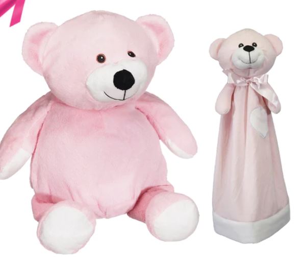 Pink Bear Security Blanket