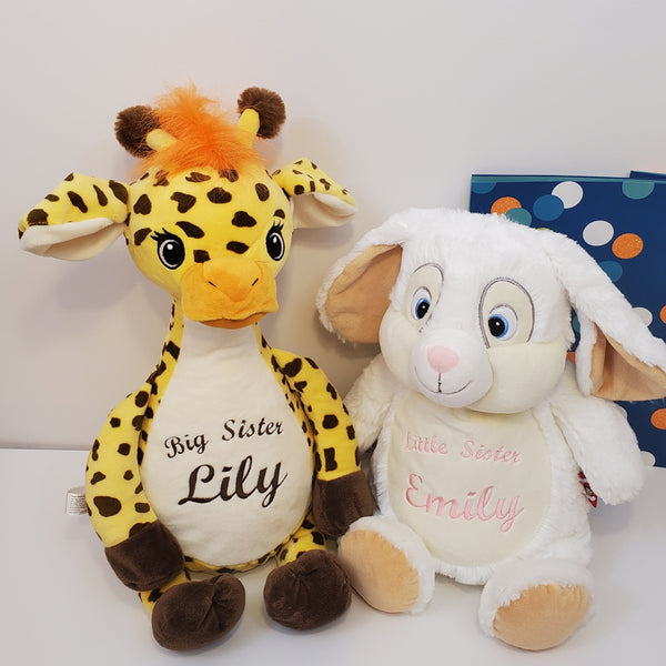 Personalized Stuffed Animal for Adoption, Sibling, Wedding, Baby Shower, Birthday, Graduation