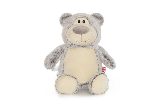 16" Personalized Gray Bear Stuffed Animal