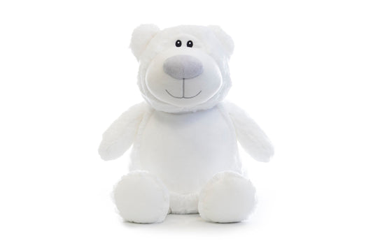 16" Personalized White Bear Stuffed Animal