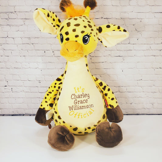 16" Personalized Signature Giraffe Stuffed Animal