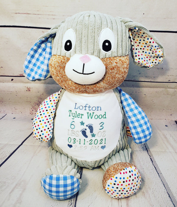 Personalized Stuffed Animal for Adoption, Sibling, Wedding, Baby Shower, Birthday, Graduation