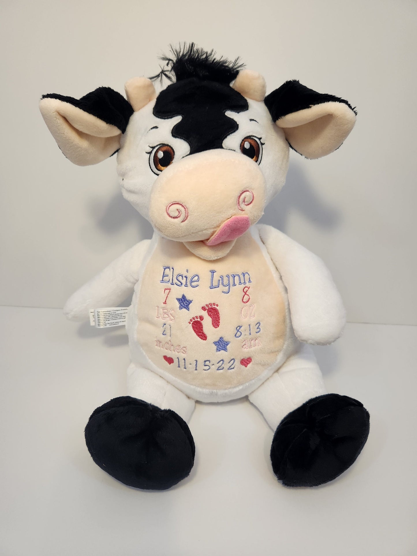 16" Personalized Carrie Cow Stuffed Animal