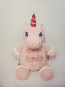 16" Personalized Pink Unicorn Stuffed Animal